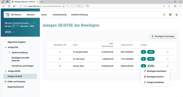neuer Bereich für die Anlagen der Beteiligten