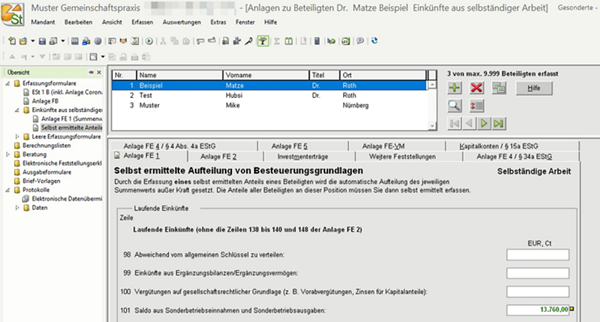 DATEV Gesonderte und einheitliche Feststellung