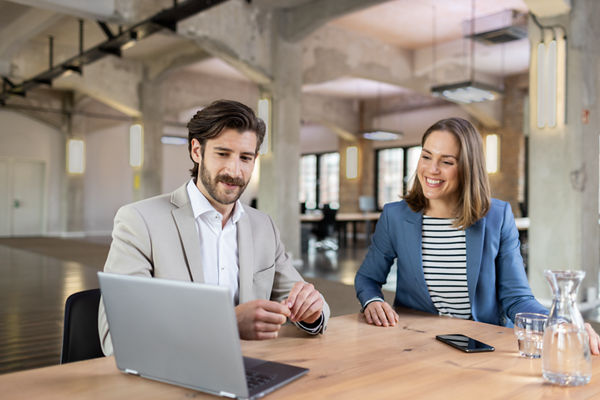 Steuerberater berät seine Mandantin.