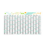 DATEV-Plakatkalender für 2026 mit Schneeflocken, Sonne und Blättermotiven