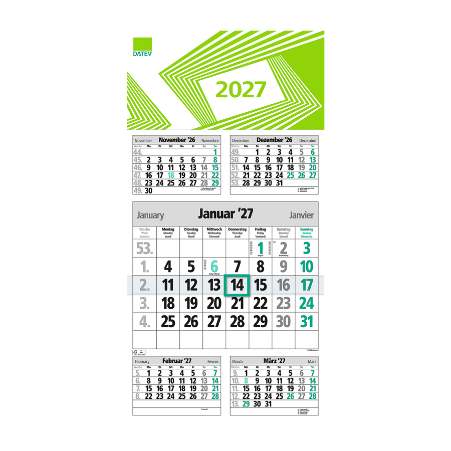 DATEV-Fünfmonatskalender
