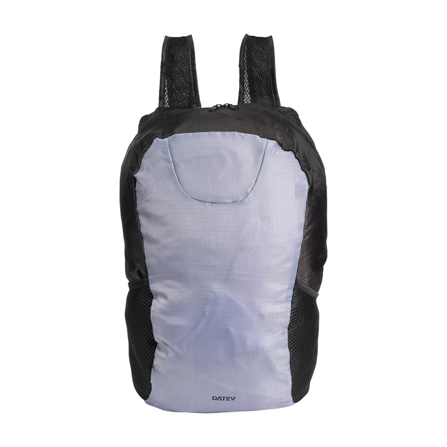 Grau-schwarzer Rucksack mit schwarzem DATEV-Logo