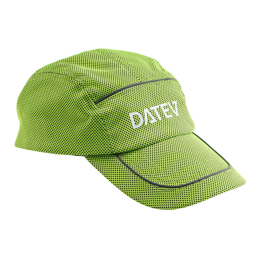 Grüne Kappe mit weißem DATEV-Logo auf der Vorderseite