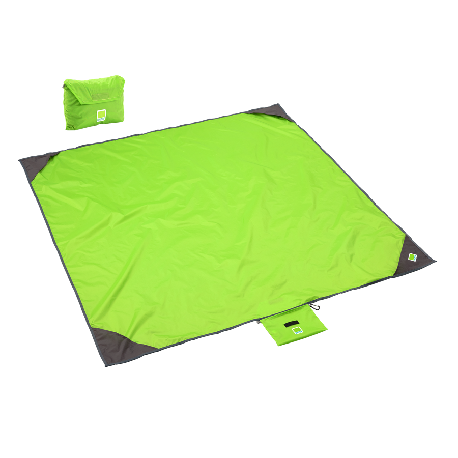 Grüner Beutel für Picknickdecke