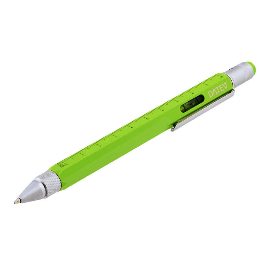 Grüner Multifunktionskugelschreiber mit DATEV-Logo