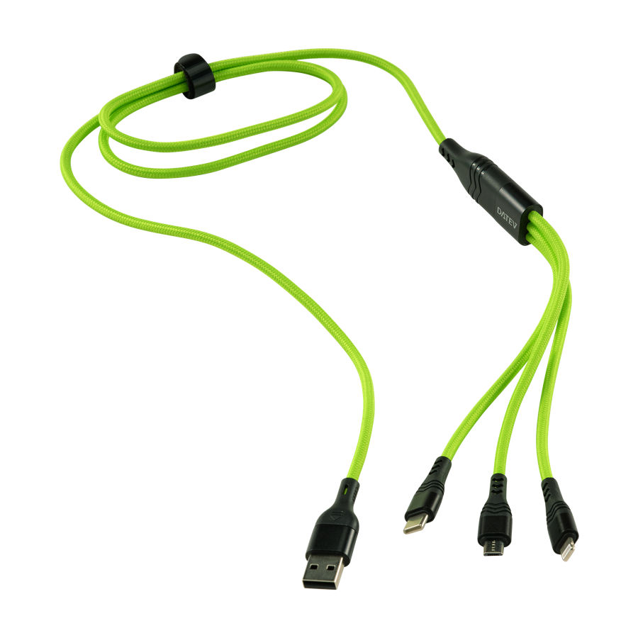 Grüne USB-Universal-Ladekabel mit DATEV-Logo
