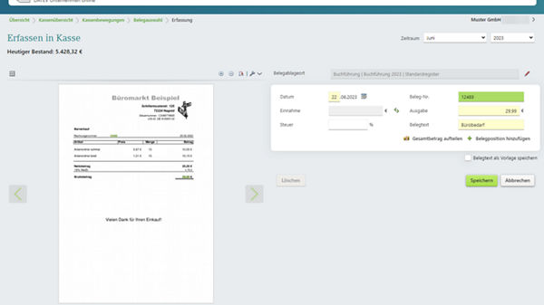 Screenshot - Kassenbuch onine