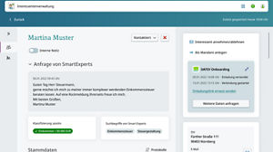 Kanzleisicht: Onboarding-Modul in der Interessentenverwaltung