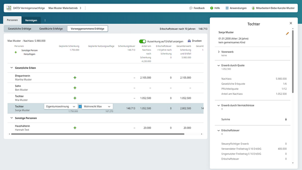 Screen Vermögensnachfolge