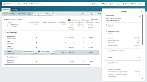 Screen Vermögensnachfolge