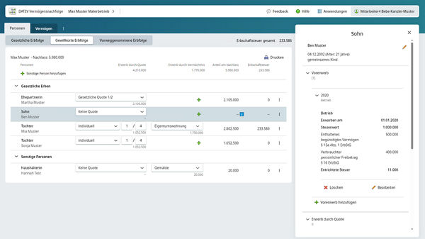 Screen Vermögensnachfolge