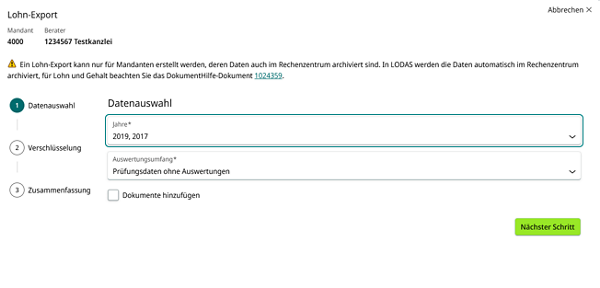 RZ-Daten exportieren