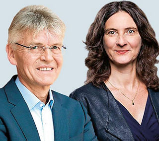 Porträtfotos von Christoph Spengel und Sabine Kuhlmann