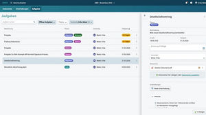Mandantensicht: Aufgabenübersicht