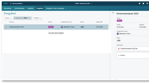 Kanzleisicht: Freigabenübersicht in MyDATEV
