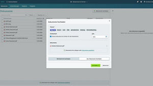 Mandantensicht: Dokumenten-Upload