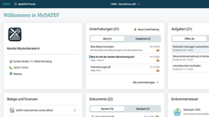 Mandantensicht: Startseite in MyDATEV