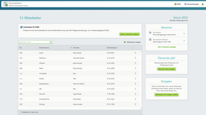Hier sehen Sie einen Ausschnitt aus DATEV Unternehmen online: Die Rechnungsliste