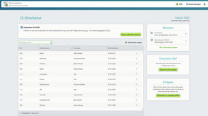 Hier sehen Sie einen Ausschnitt aus DATEV Unternehmen online: Die Rechnungsliste