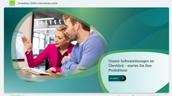 Startbildschirm Online Klick Tour - Unternehmen online
