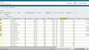 Hier sehen Sie einen Ausschnitt aus DATEV Unternehmen online: Die Rechnungsliste
