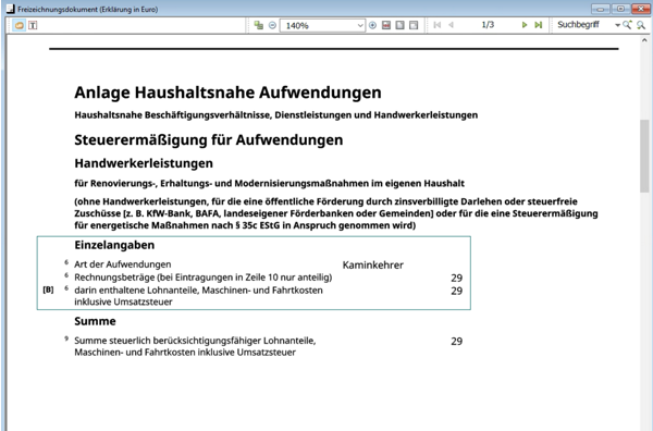 Freizeichnungsdokument im Programm DATEV Einkommensteuer