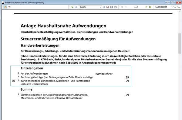 Freizeichnungsdokument im Programm DATEV Einkommensteuer