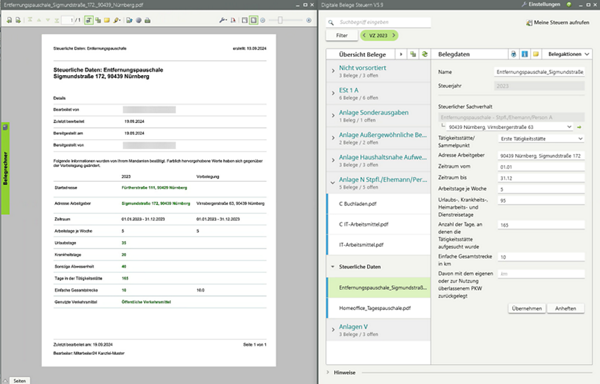 Screenshot - Meine Steuern 