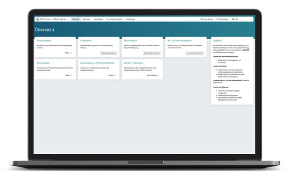 Einstiegsseite von DATEV Personal aus Mandantensicht 